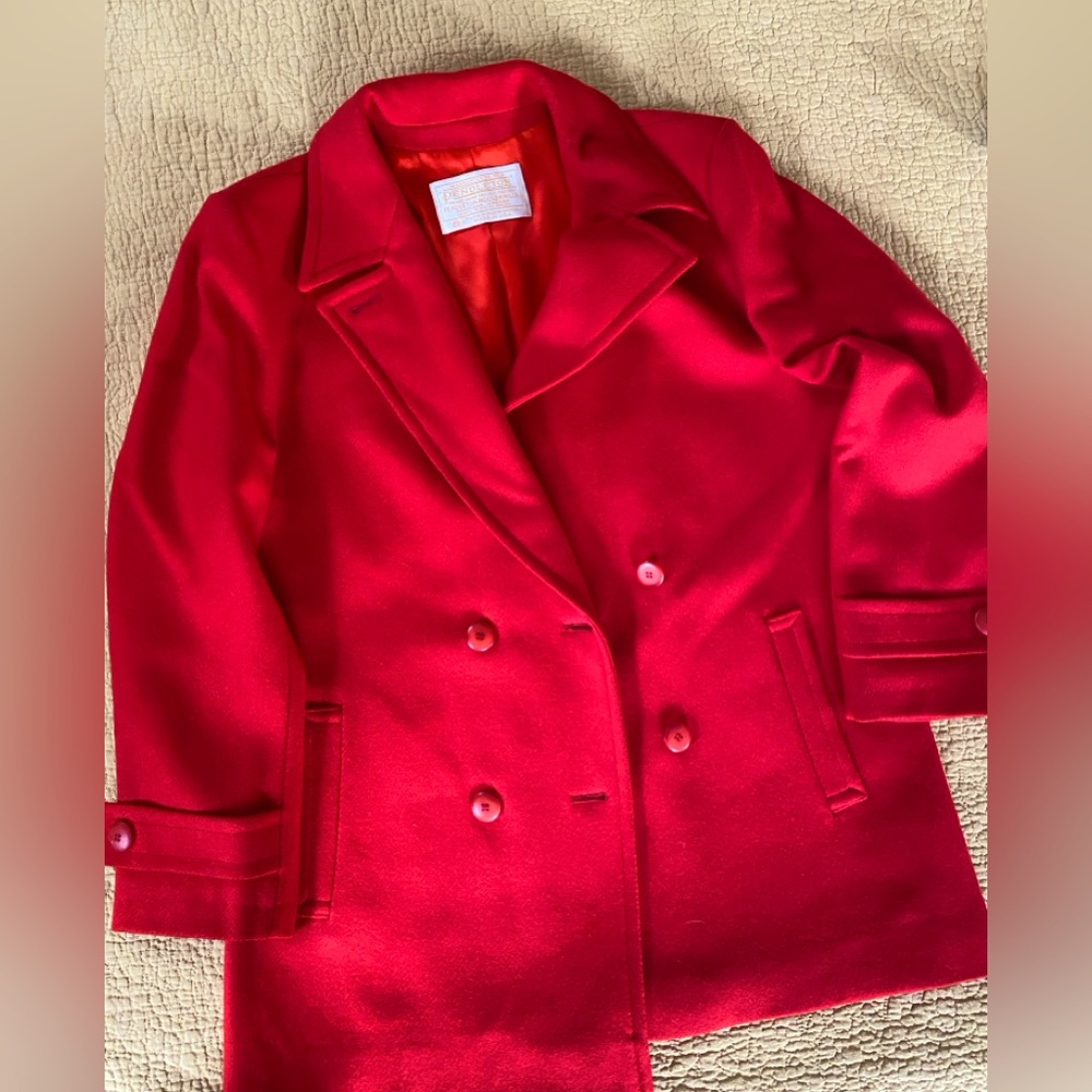 Vintage Pendleton Red Wool Coat